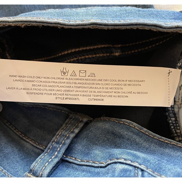 YMI Jeans Women Size L Blue Hyper Denim Long Bell Bottoms - Picture 9 of 12